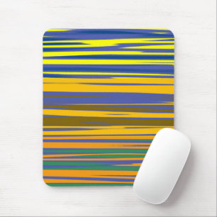 Abstract Colourful Stripes Pattern Mouse Pad