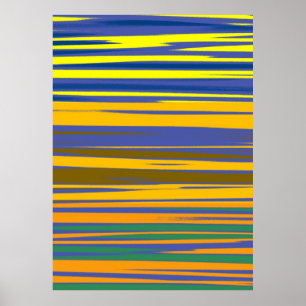 Abstract Colourful Stripes Pattern Poster