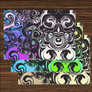Abstract colourful swirls wrapping paper sheet