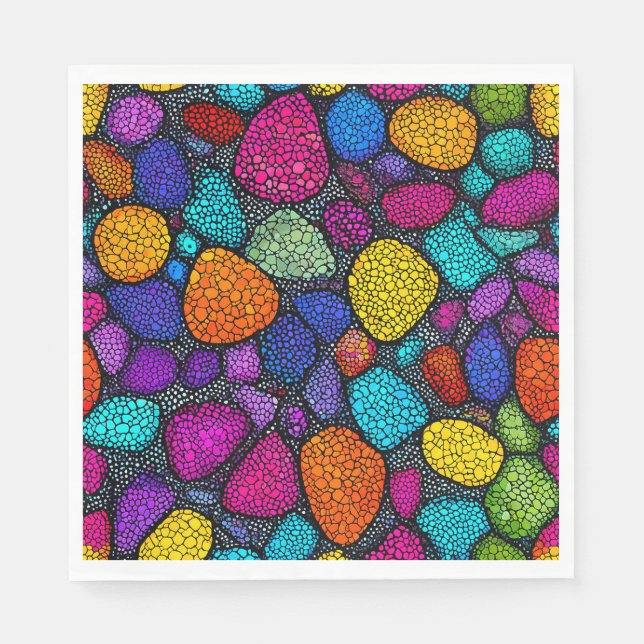 🎨 Abstract Colourful Table Napkins Modern Dining (Front)