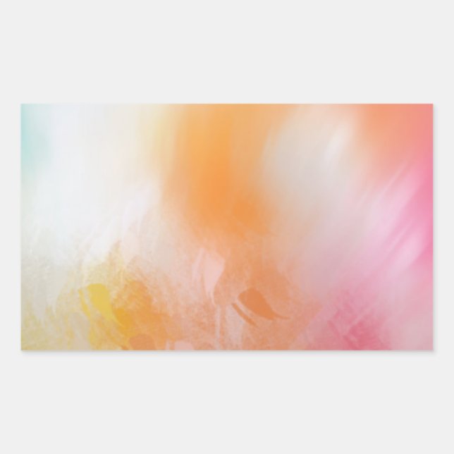 Abstract Colourful Template Pink Red Yellow Blue Rectangular Sticker (Front)