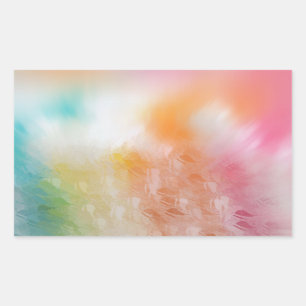 Abstract Colourful Template Trendy Pink Red Yellow Rectangular Sticker