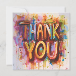 Abstract colourful  thank you card