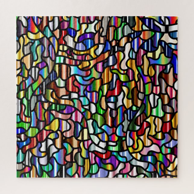 Abstract Colourful Tiled Pattern Jigsaw Puzzle (Vertical)