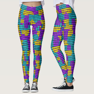 Abstract Colourful Toys Kids Geometric Pattern Leggings