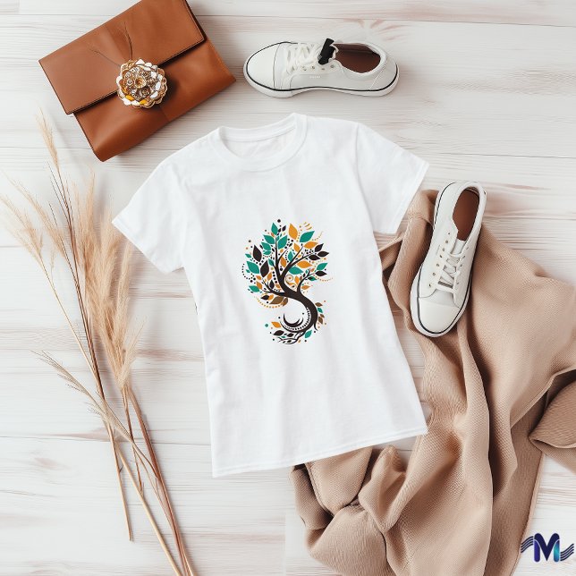 Abstract Colourful Tree Art Design T-Shirt (Creator Uploaded)