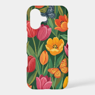 Abstract Colourful Tulip Garden iPhone Cases