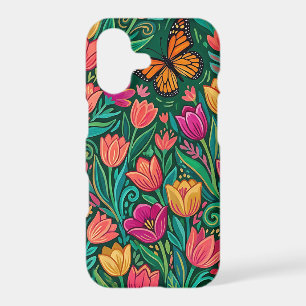 Abstract Colourful Tulips Butterfly iPhone Cases