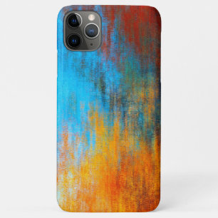 Abstract colourful turquoise blue, orange and red iPhone 11 pro max case