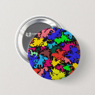 Abstract Colourful Twirl / 6 Cm Round Badge