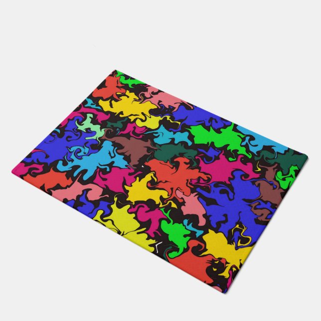 Abstract Colourful Twirl /  Doormat (Angled)