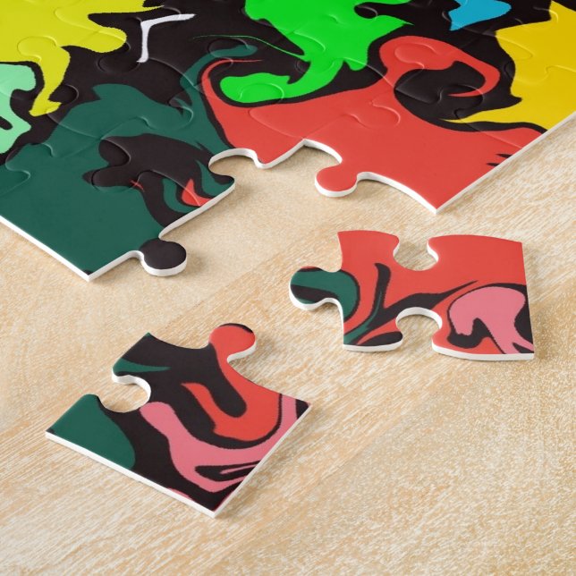 Abstract Colourful Twirl /  Jigsaw Puzzle (Side)