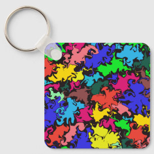 Abstract Colourful Twirl /  Key Ring