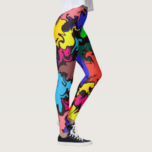 Abstract Colourful Twirl /  Leggings (Right)