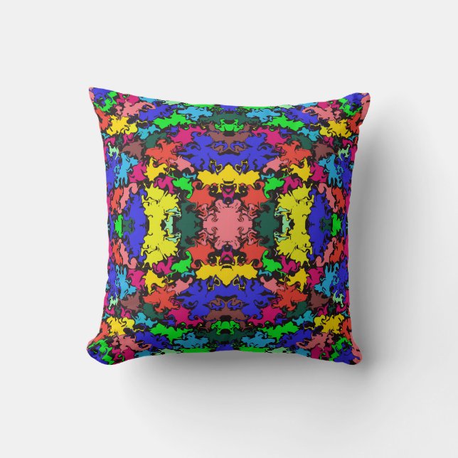 Abstract Colourful Twirl / Mirror / Cushion (Front)