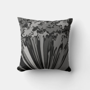 Abstract Colourful Twirl / Pinched / B & W / Cushion