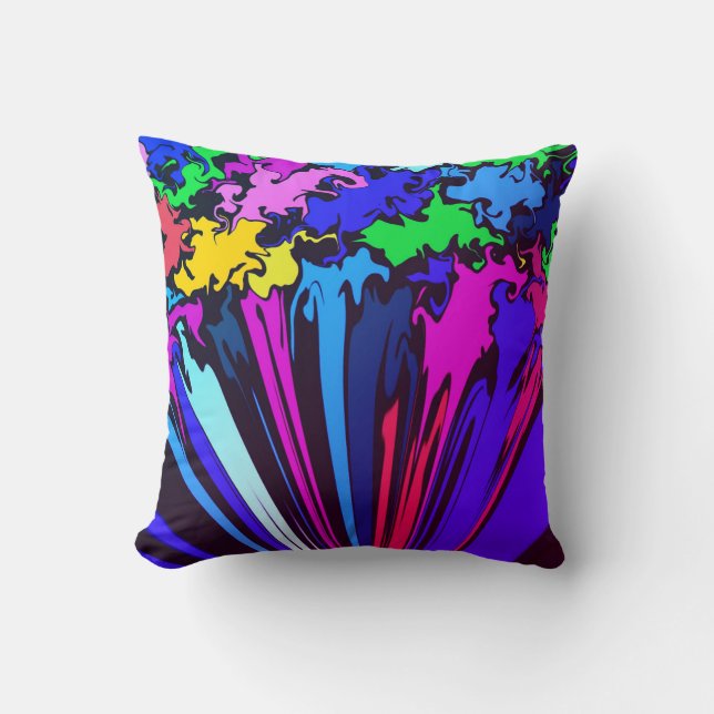 Abstract Colourful Twirl / Pinched / Miami / Cushion (Front)