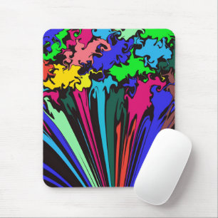 Abstract Colourful Twirl / Pinched / Mouse Pad