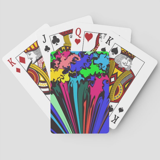 Abstract Colourful Twirl / Pinched / Playing Cards (Back)