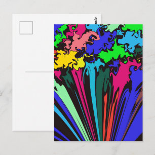Abstract Colourful Twirl / Pinched / Postcard