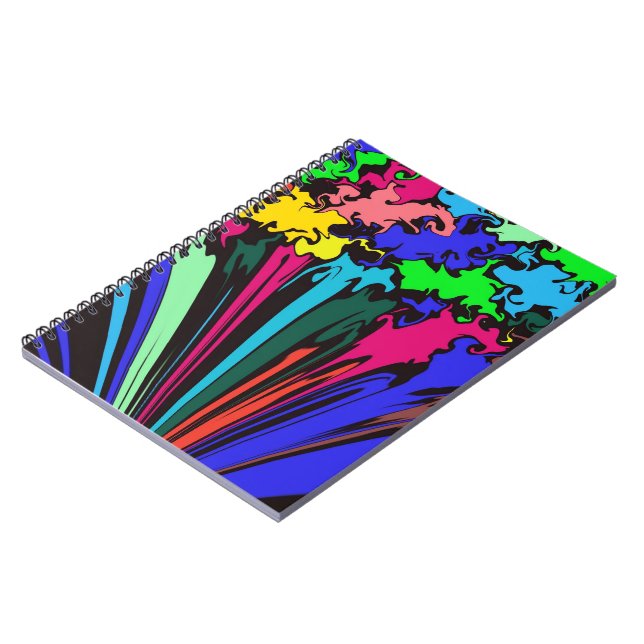 Abstract Colourful Twirl / Pinched / Spiral  Notebook (Left Side)