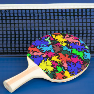 Abstract Colourful Twirl / Ping Pong Paddle
