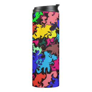 Abstract Colourful Twirl / Thermal Tumbler