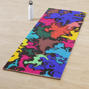 Abstract Colourful Twirl / Yoga Mat