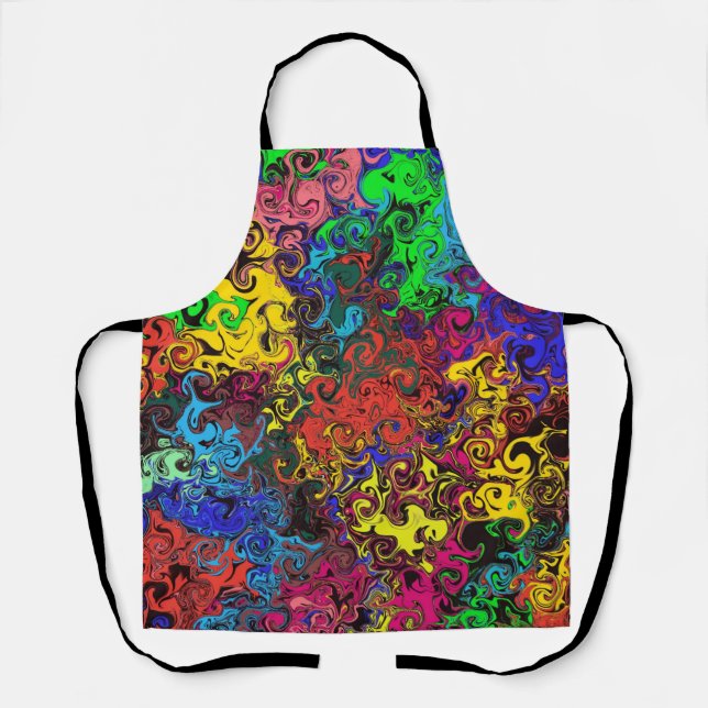 Abstract Colourful Twirlers / Apron (Front)