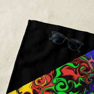Abstract Colourful Twirlers / Beach Towel
