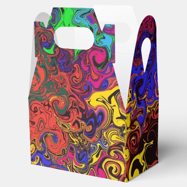Abstract Colourful Twirlers /  Favour Box (Opened)