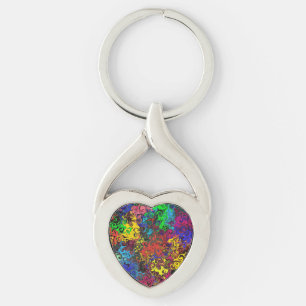Abstract Colourful Twirlers / Key Ring