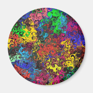 Abstract Colourful Twirlers / Magnet