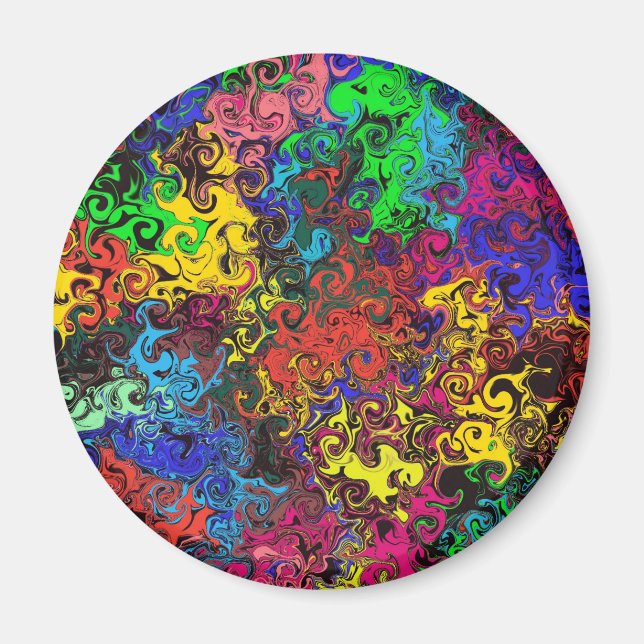 Abstract Colourful Twirlers / Magnet (Front)