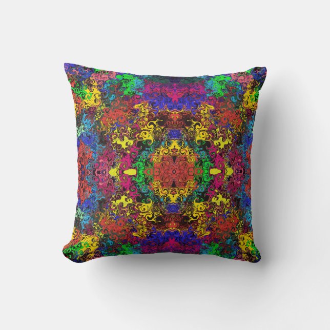 Abstract Colourful Twirlers / Mirror / Cushion (Front)