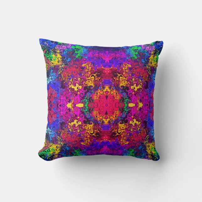 Abstract Colourful Twirlers / Mirror / Miami / Cushion (Front)