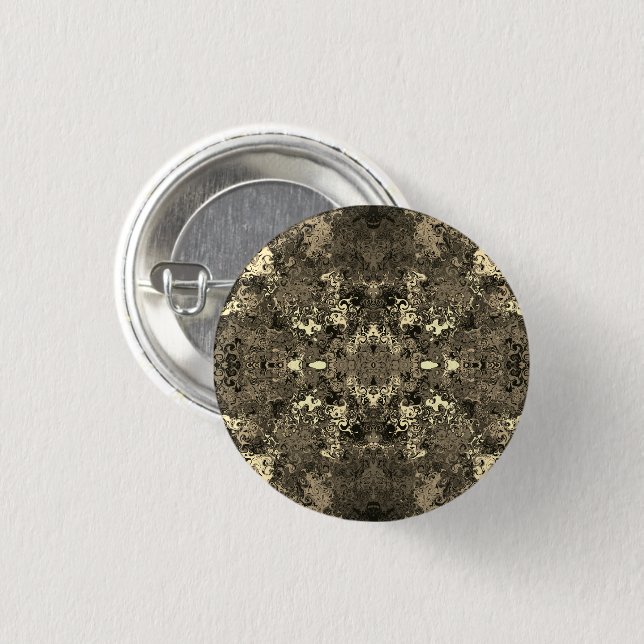Abstract Colourful Twirlers / Mirror / Sepia /  3 Cm Round Badge (Front & Back)