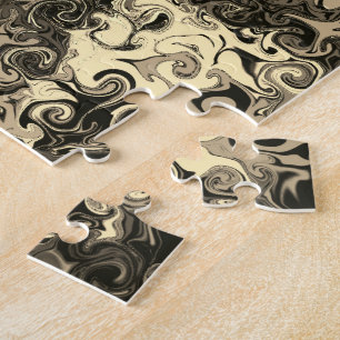 Abstract Colourful Twirlers / Mirror / Sepia / Jigsaw Puzzle