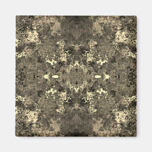 Abstract Colourful Twirlers / Mirror / Sepia /  Magnet