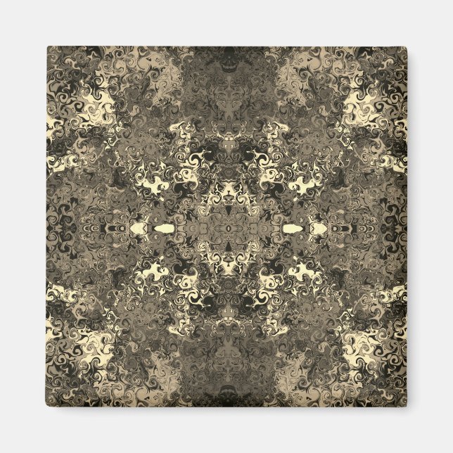 Abstract Colourful Twirlers / Mirror / Sepia /  Magnet (Front)