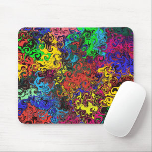 Abstract Colourful Twirlers / Mouse Pad