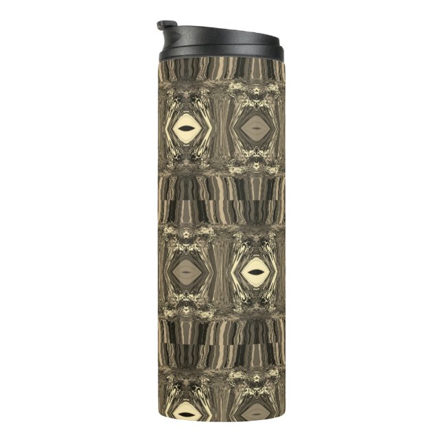 Abstract Colourful Twirlers P & P Half Brick Sepia Thermal Tumbler (Rotated Right)