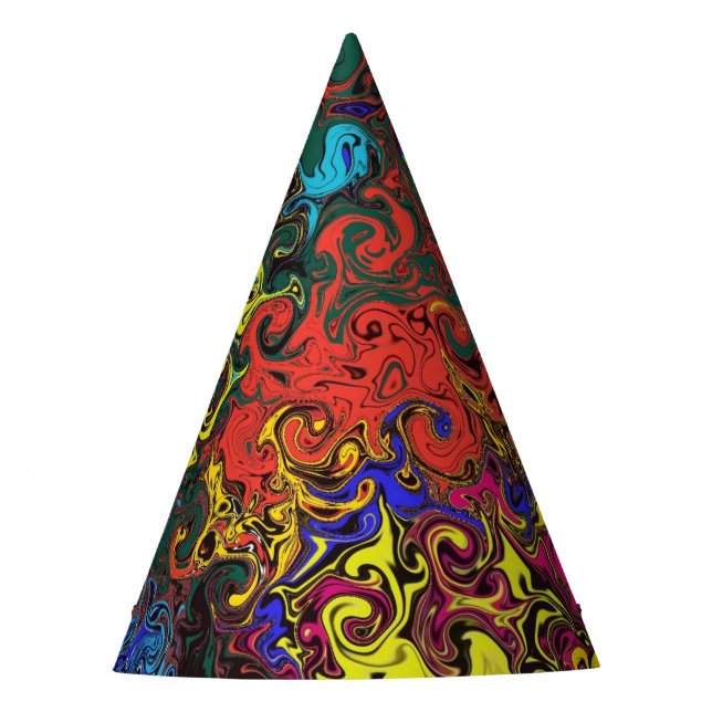 Abstract Colourful Twirlers / Party Hat (Front)