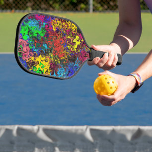 Abstract Colourful Twirlers / Pickleball Paddle