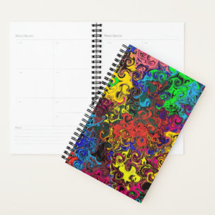 Abstract Colourful Twirlers / Planner