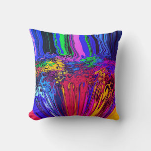 Abstract Colourful Twirlers / Push & Pinch / Miami Cushion