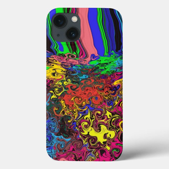 Abstract Colourful Twirlers / Pushed / Case-Mate iPhone Case (Back)