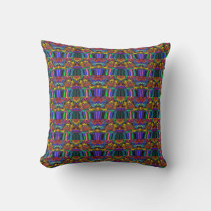 Abstract Colourful Twirlers / Pushed / Half Drop / Cushion