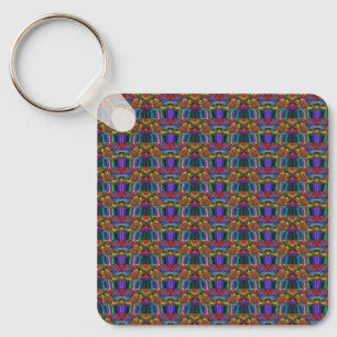 Abstract Colourful Twirlers / Pushed / Half Drop / Key Ring
