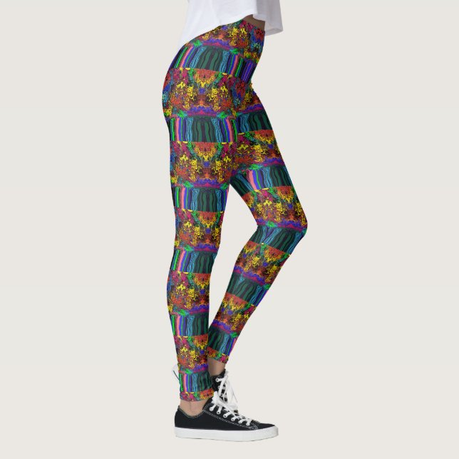 Abstract Colourful Twirlers / Pushed / Half Drop / Leggings (Right)